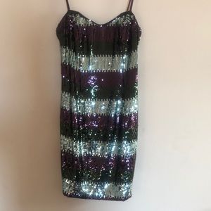 Mini Strapless sequin dress